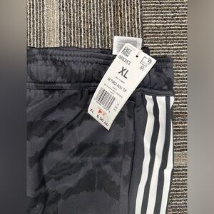 Adidas track pants XL black pattern  NWT